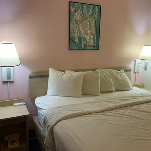 King room, firm bed with pillow top