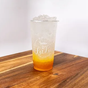 a glass of bubble tea