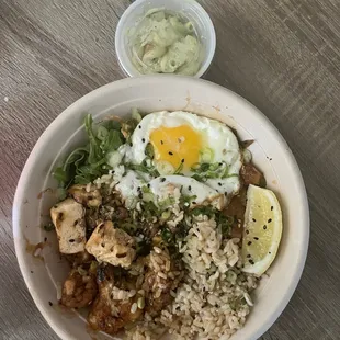 Original spicy lulu bowl w egg  Build Your Own lulubowl