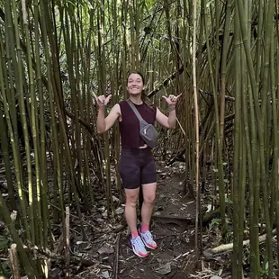 Bamboo hiking before the falls