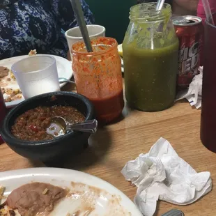 There salas come in jars, which feels homemade