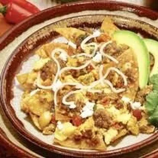 Chilaquiles with chicken delicious