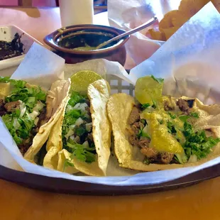 a plate of tacos