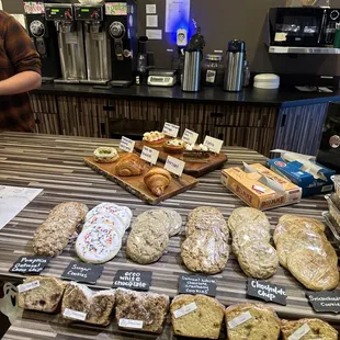 a variety of baked goods