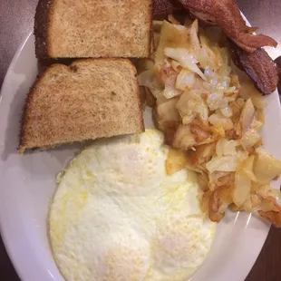 Jalapeño omelette and eggs over easy.
