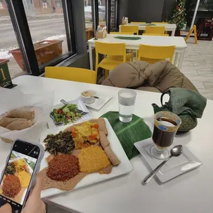 We had got a Veggie Sampler (Med) and some hot tea and it was amazing!!! Smelt so good walking inside and was greeted by friendly faces