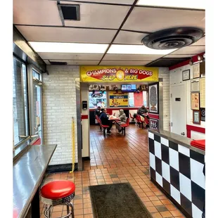 Inside. LULU&apos;s HOT DOGS.(Ogden Ave/Taylor St)Chicago Old School Hot Dogs Beef Burgers Gyros Salads Chicken Tamales etc. Cool!