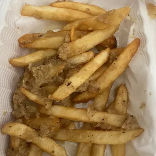 a basket of french fries