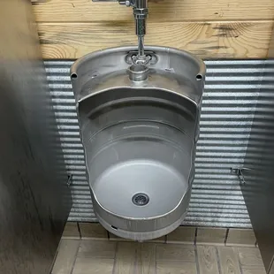 Half keg toilet