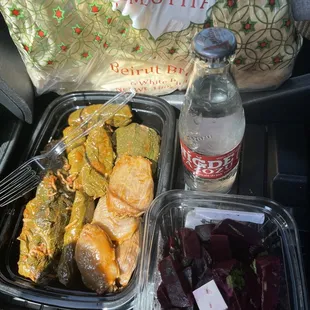 a variety of food items