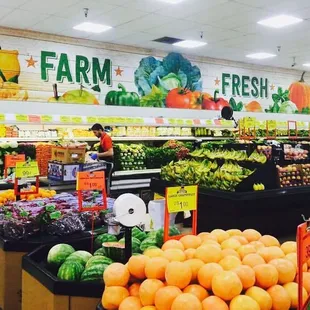 a produce section