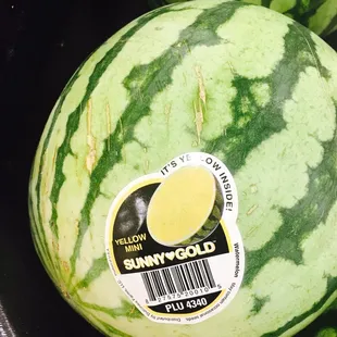 Yellow watermelon!! So hard to find