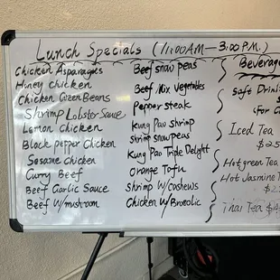 Lunch specials.