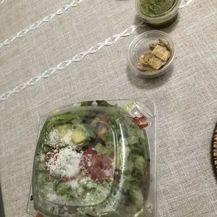 Small (aka mini) Chopped Salad ($11) w/ carne asada (+$2) &amp; grilled veggies (+$2, missing), rating: 1/5  (Avoid this place at all cost!!!)