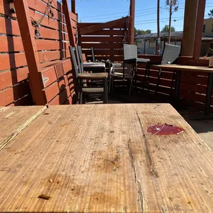 Outdoor Patio is a little rough but the food makes up for it! There's no indoor dining.