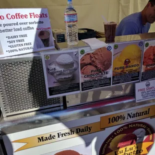 California vegetarian food festival vegan chocolate sorbet coffee float