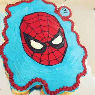 a spider - man cake