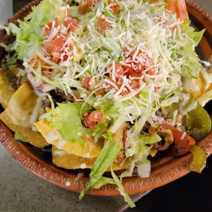 a plate of nachos