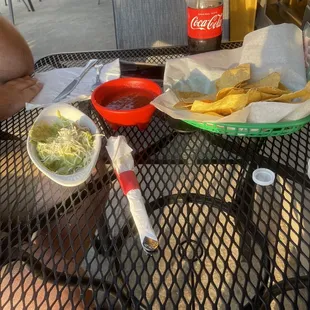 Chips, salsa, and guacamole