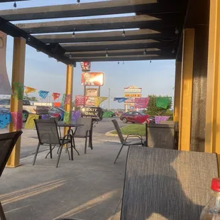 Outdoor patio area