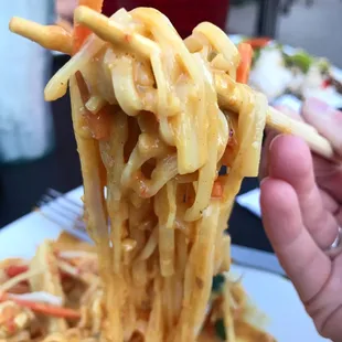 Rainbow Peanut Noodles