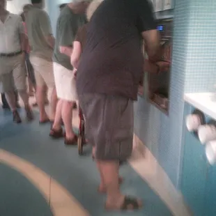 Mild crowd at the yogurt bar