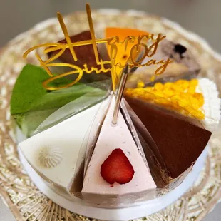 a birthday cake on a plate