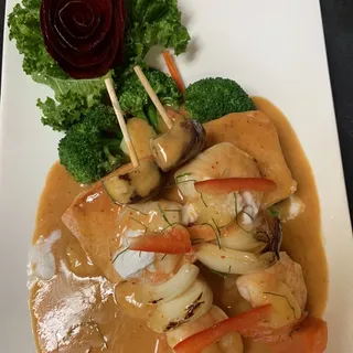 Grilled Salmon and Shrimp