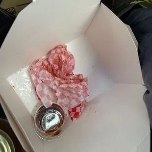 the inside of the box