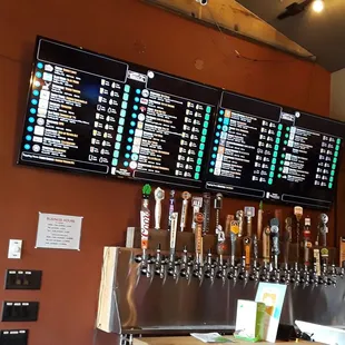 Large selection of brews.
