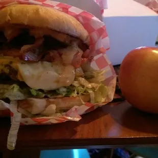 The Marquam with bacon. A seriously hefty handful of nummy.