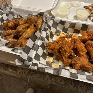 Bourbon and Buffalo wings