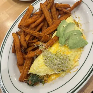 Garden omelette sub sweet potatoes