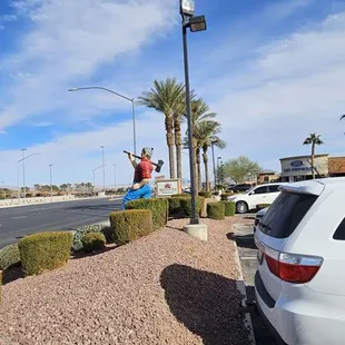 outside