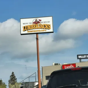 a sign for lumberjacks