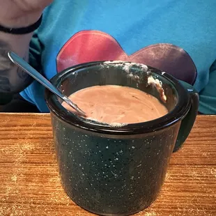 Hot chocolate AFTER mom ate all the whipped cream lol!