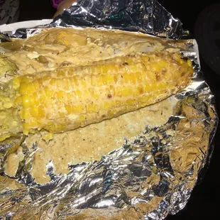 Elote before picture,  I was almost too busy eating to take a picture *grins*.