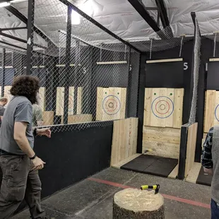 Throwing axes.
