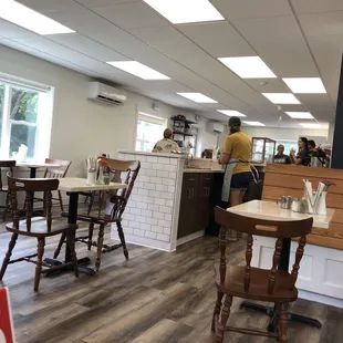 Clean and bright inside seating