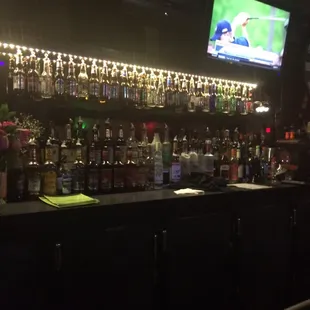 the bar area