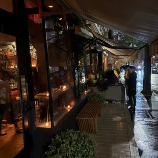 Outside
