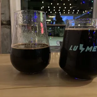 A stout and a Porchata. A porter but with a horchata spin