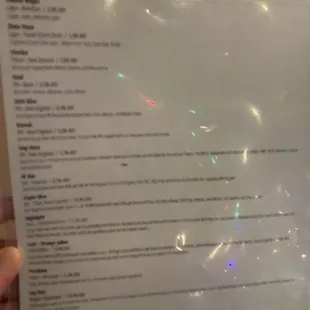 Menu January 2025