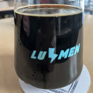 Lumen sweet stout. Love the glasses.