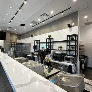 Interior- peering into kitchen