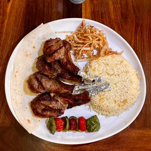Lamb Chops
Come with rice