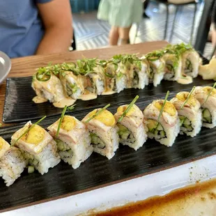 Charred Yellowtail Roll