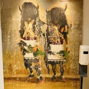 a painting of two children