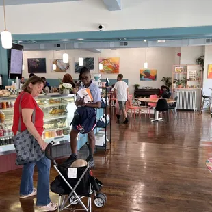 people in a cafe