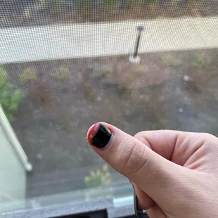 Broken nail. Only had for 1 week. Set was dip with tips.
